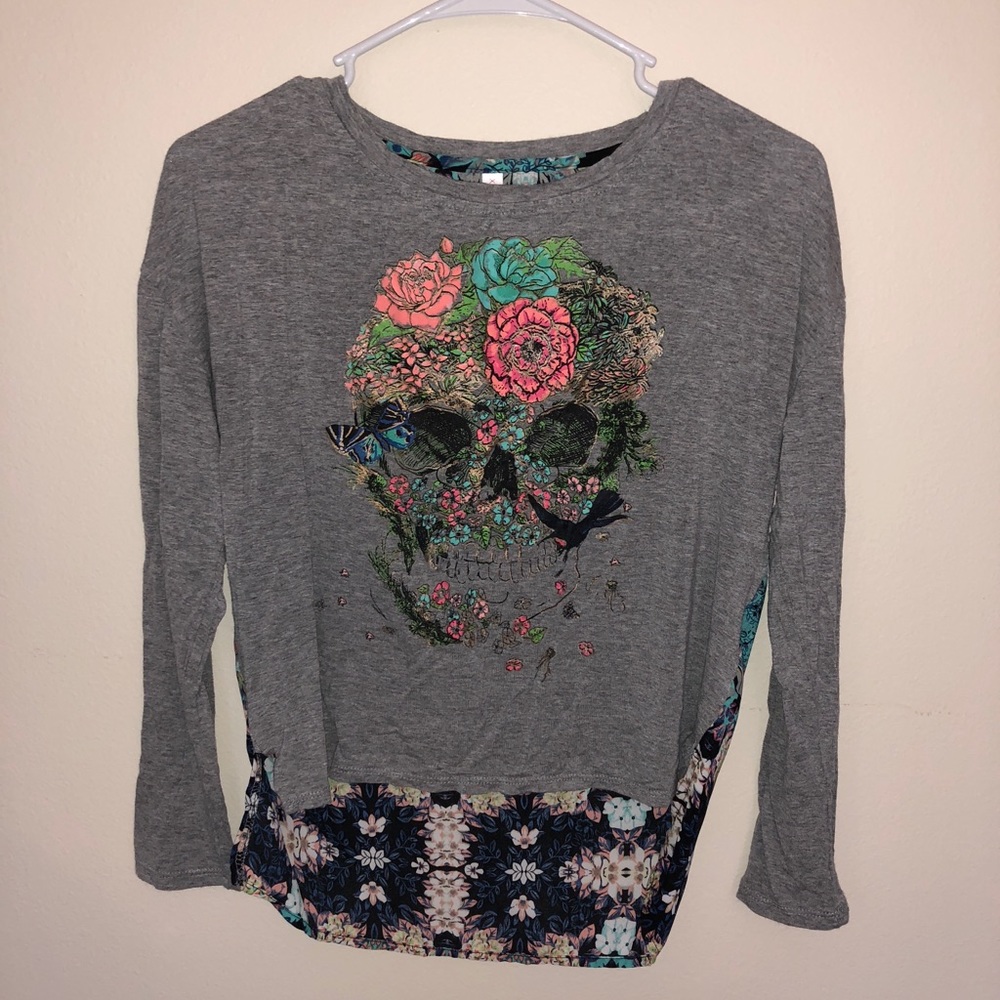 Floral Skull Top